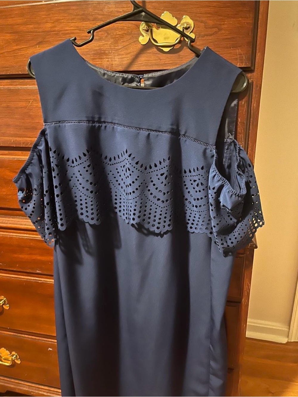 AB Studio Navy Dress with Subtle Sheen